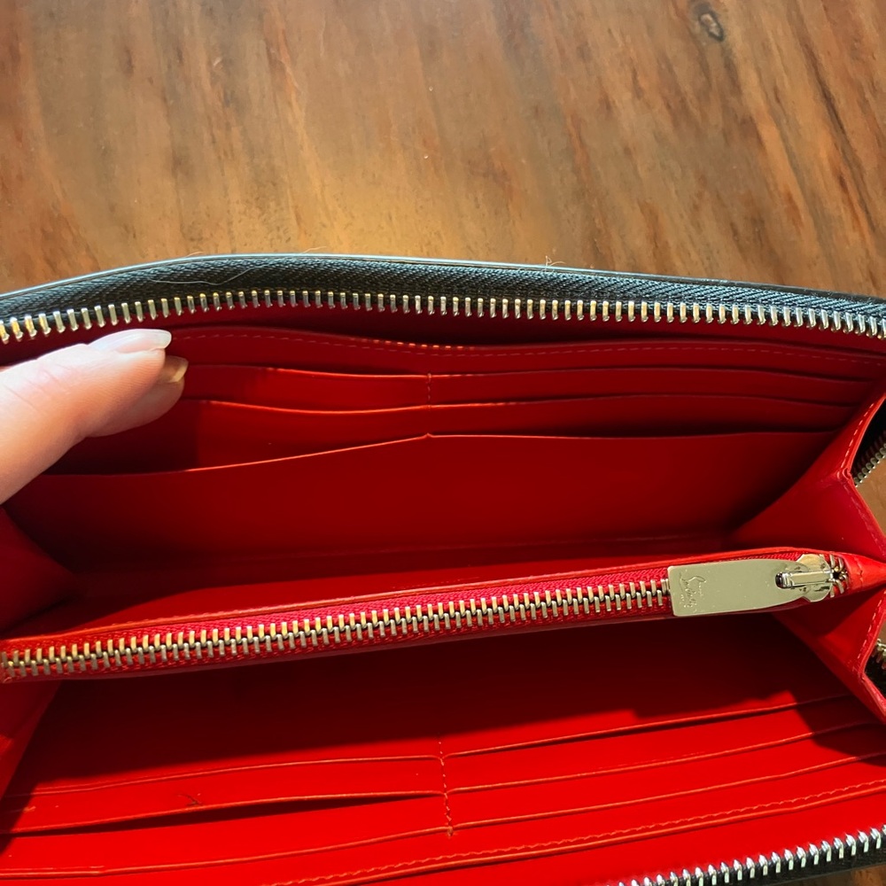 Christian Louboutin Black Studded Wallet AUTHENTIC - Picture 6 of 11